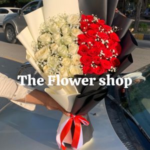 Red&White Flowers Bouquet