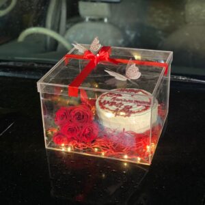 Cake In Acralic with flowers