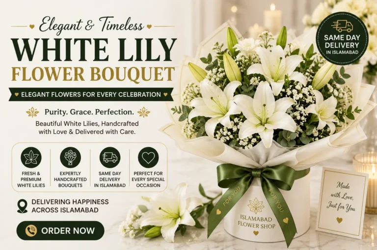 White Lily Flower Bouquet