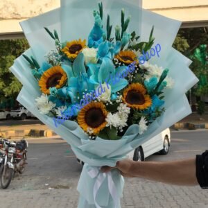 Blue Sunshine Bouquet